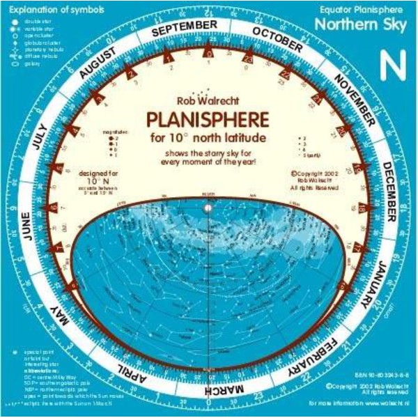 TS Optics Doppelte Sternkarte Planisphere