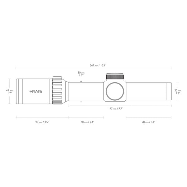 HAWKE Zielfernrohr Vantage 30 WA FD IR 1-8x24