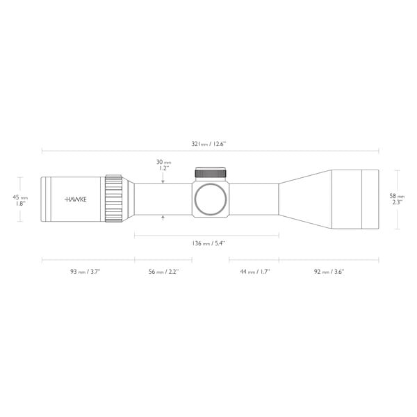 HAWKE Zielfernrohr VANTAGE 30 WA FD IR 2,5-10x50