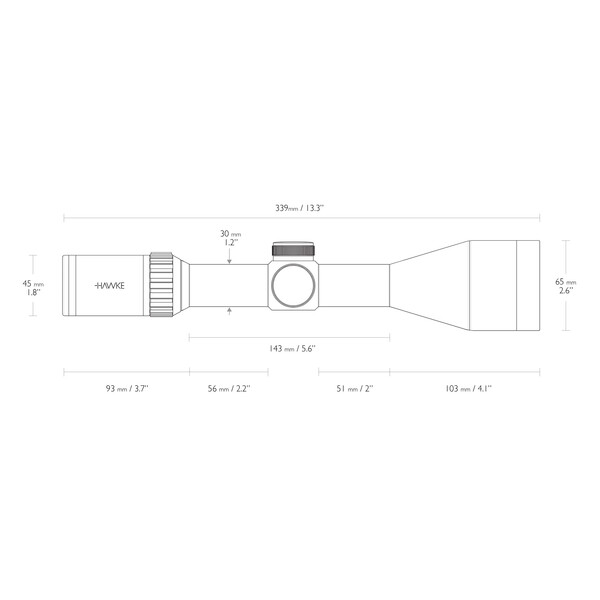 HAWKE Zielfernrohr VANTAGE 30 WA FD IR 3-12x56