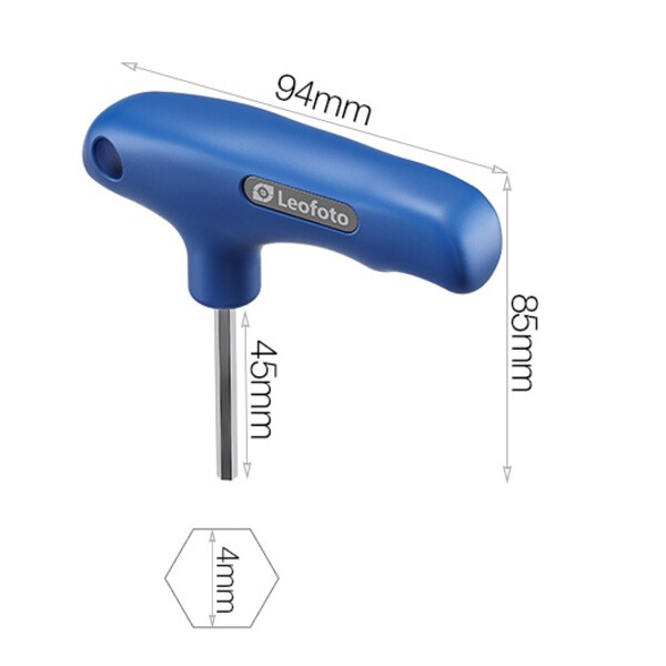 Leofoto TB4-45 Innensechskantschlüssel 4mm mit Griff