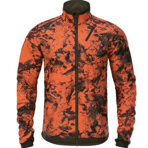 Härkila Wildboar Pro Reversible Fleecejacke, Willow green/AXIS MSP Wildboar orange, Gr. M