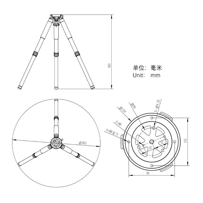 ZWO Montierung AM3 Harmonic Equatorial Mount + Carbon Tripod