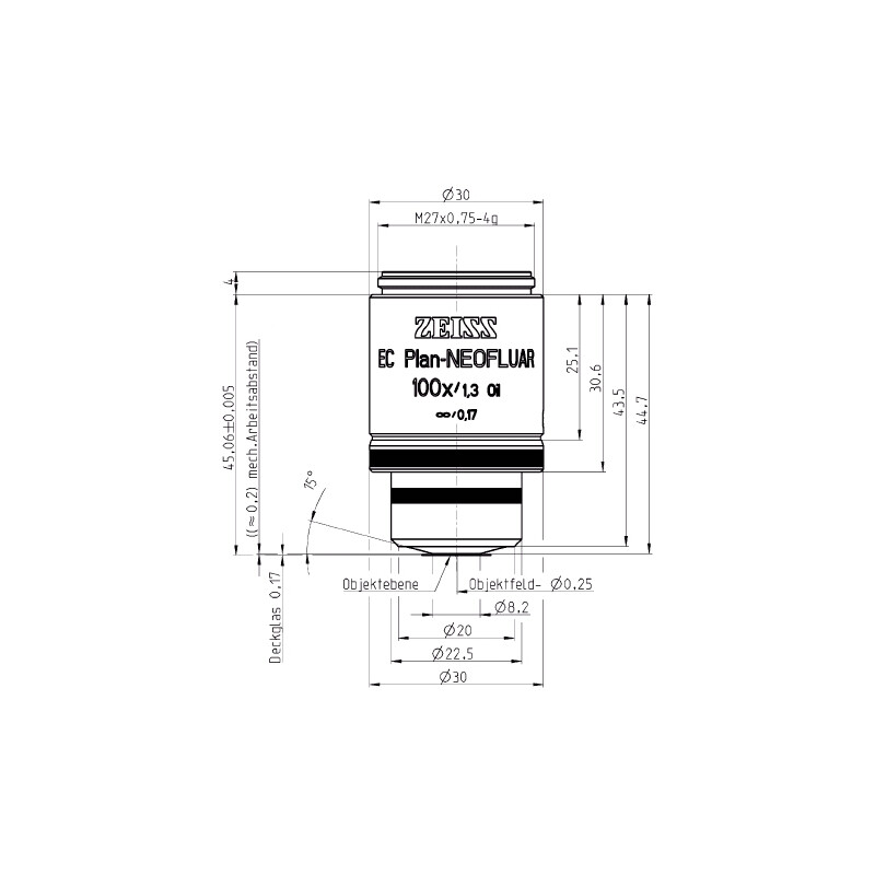 ZEISS Objektiv EC Plan-Neofluar,  Ph3 , 63x/1,25 Oil, wd=0,10mm