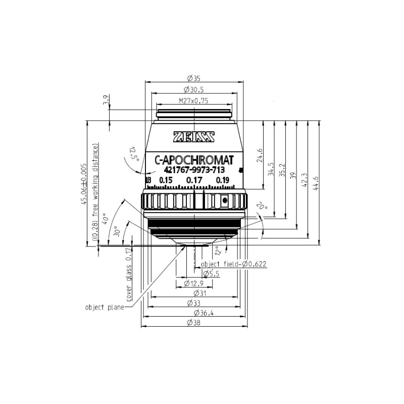 ZEISS Objektiv C-Apochromat 40x/1,2 W Korr FCS wd=0,28mm