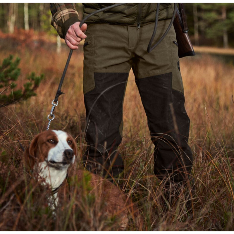 Härkila Driven Hunt HWS Lederhose, Willow green/Shadow brown, Gr. 54