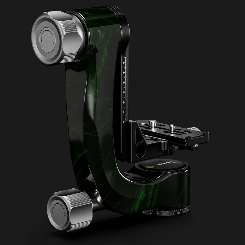 Leofoto 2-Wege-Neiger PG-3 Carbon-Gimbal green