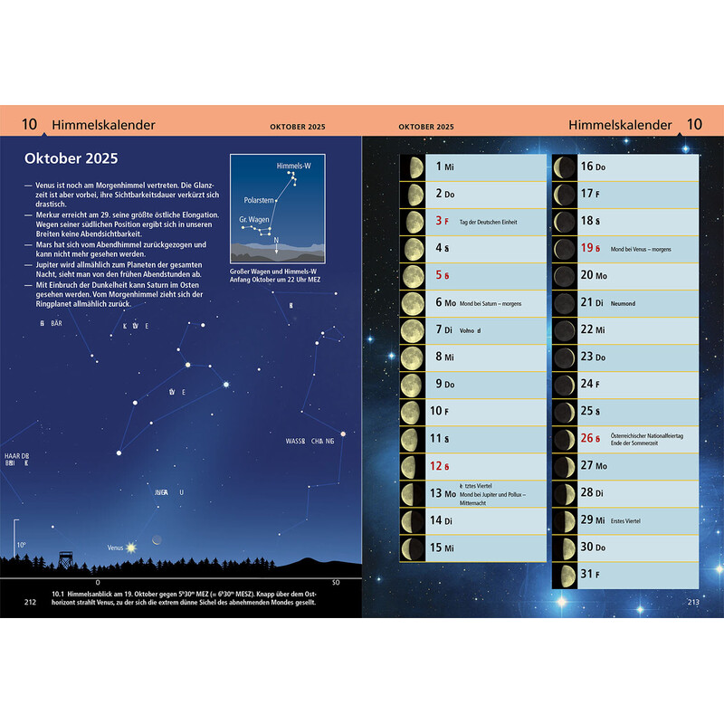 Kosmos Verlag Jahrbuch Himmelsjahr 2025