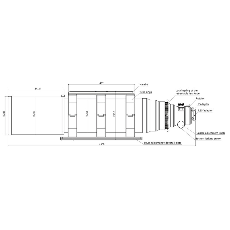 Askar Apochromatischer Refraktor AP 203/1421 OTA